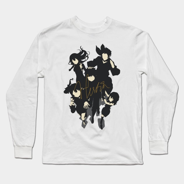 Hestia Familia Bell Welf Liliruca and Ais from Is It Wrong to Try to Pick Up Girls in a Dungeon IV or Dungeon ni Deai wo Motomeru no wa Machigatteiru Darou ka 4 Anime in Cool Awesome Minimalist Design Long Sleeve T-Shirt by Animangapoi